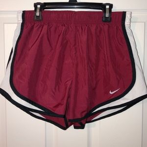 burgundy nike shorts